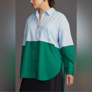 Anthropologie two color button up